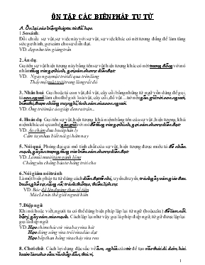 Ôn tập các biên pháp Tu Từ